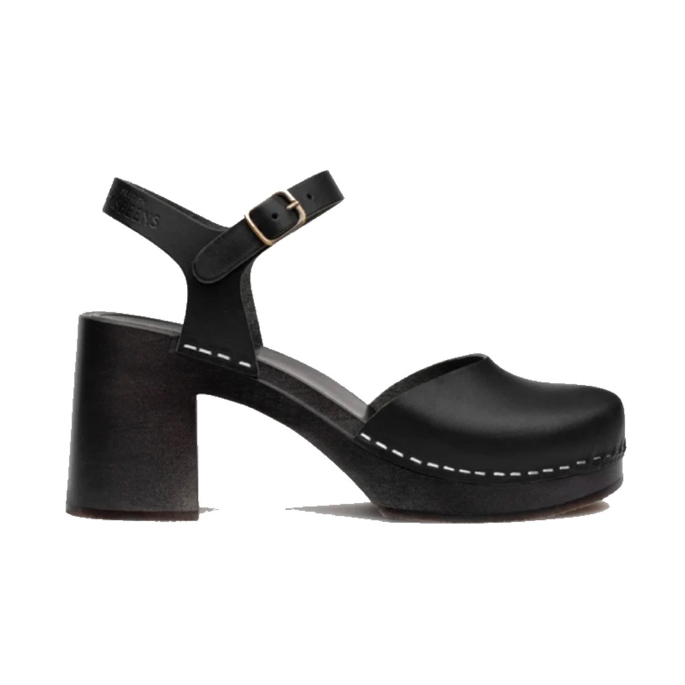 All black Swedish Hasbeen Ann-Sofi heels (size 36)